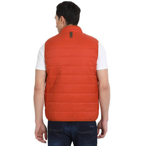 t-base rust sleeveless padded jacket