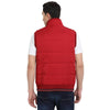 t-base red sleeveless padded jacket