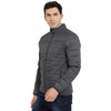 t-base charcoal grey solid padded jacket