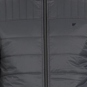 t-base charcoal grey solid padded jacket