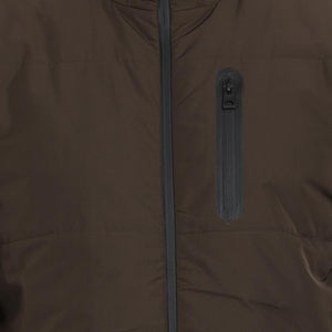 t-base olive solid padded jacket