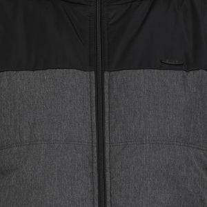 t-base black colourblocked padded jacket