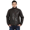 t-base burgundy faux leather bomber jacket