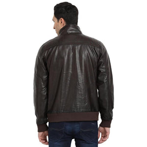 t-base burgundy faux leather bomber jacket
