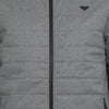 t-base grey solid padded jacket