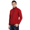 t-base red self design sporty jacket