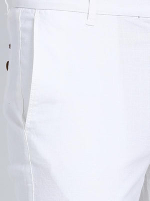 t-base men's white linen look slim tapered chinos