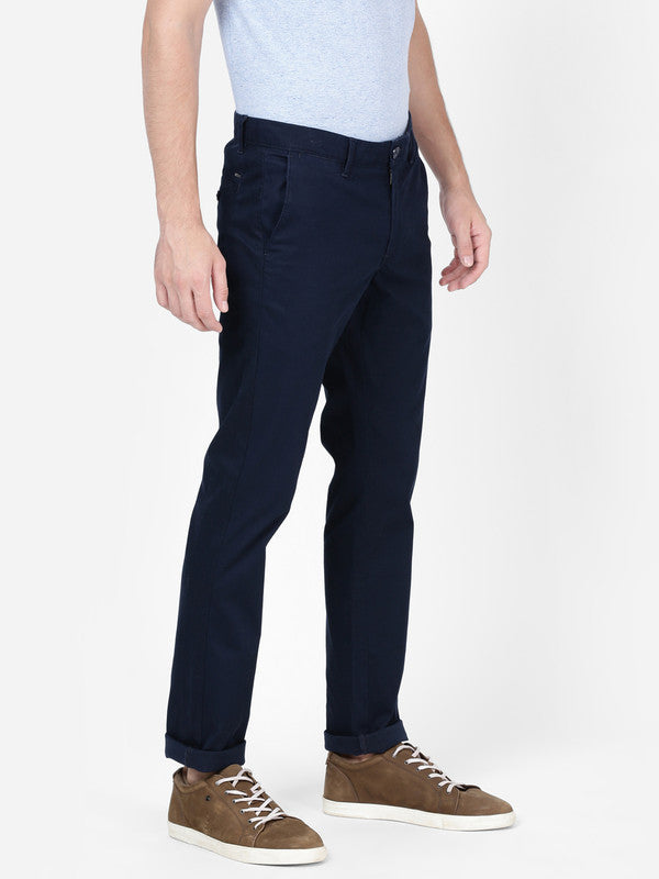 Chinos Plain Navy Blue Trouser Slim Fit