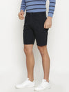t-base Men's Navy Blue Cotton Solid Chino Short
