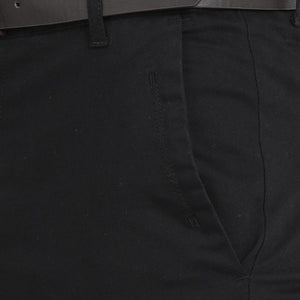 t-base men's black tapered fit chinos