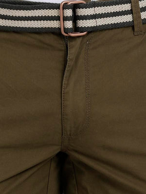 t-base men's olive solid cargo pants