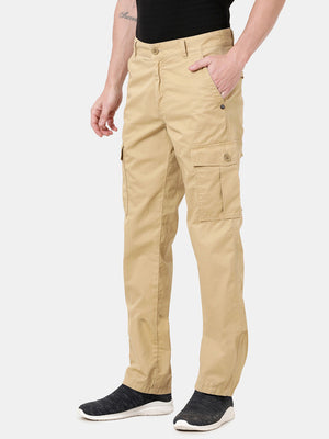 Praire Sand Solid Cargo Pants