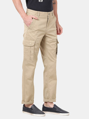 Warm Sand Solid Cargo Pants