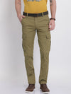 Bright Olive Solid Cargo Pants