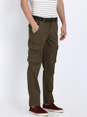 t-base men's olive regular fit cargo pants