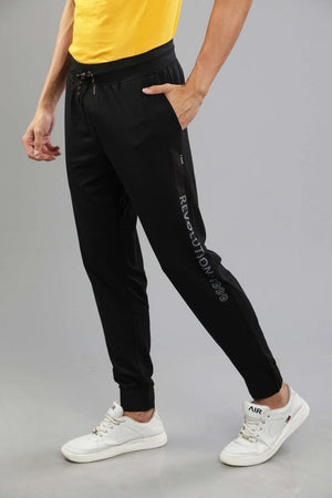 t-base Jet Black Solid Jogger Without Rib