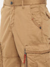 t-base khaki solid cargo shorts
