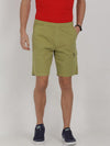 t-base green cotton solid lounge shorts