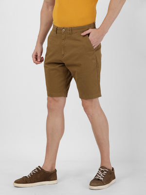 t-base bistro brown peached twill lycra chino shorts