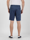 t-base federal blue cotton stretch printed shorts