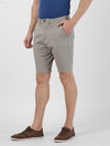 t-base flint grey cotton stretch printed shorts