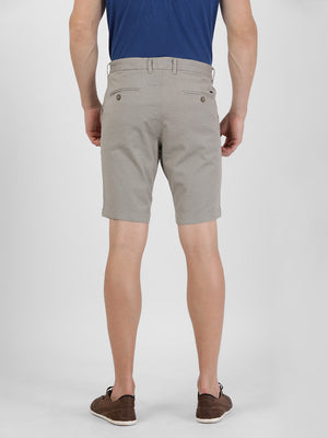 t-base flint grey cotton stretch printed shorts