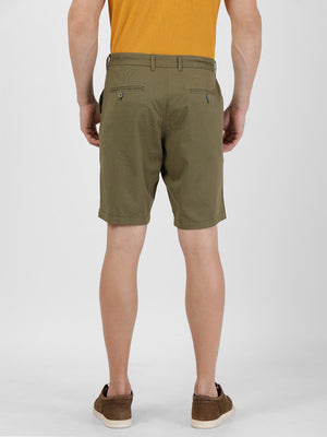 t-base kashmir green cotton stretch printed shorts