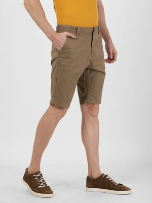 t-base dark khaki cotton dobby stretch chino shorts