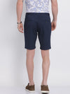 t-base Men Stone Blue Cotton Lycra Printed Basic Shorts