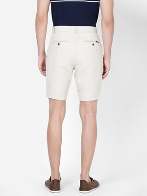 t-base Men Natural Cotton Linen Solid Chino Shorts
