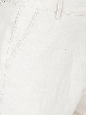 t-base Men Natural Cotton Linen Solid Chino Shorts
