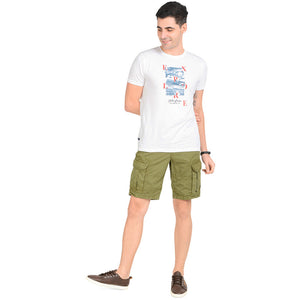 t-base Men Capulet Olive Cotton RFD Solid Cargo Shorts
