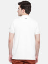 t-base men's off-white polo neck solid t-shirt