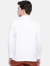 t-base men's white self design t-shirt