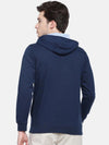 t-base men's blue hooded solid t-shirt