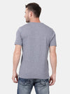 Blue Grindle Henley Neck Printed T-Shirt