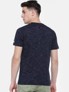 t-base Blue V-Neck Solid T-Shirt