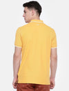 t-base Yellow Polo Neck Solid T-Shirt
