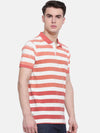 t-base Red Polo Neck Striped T-Shirt